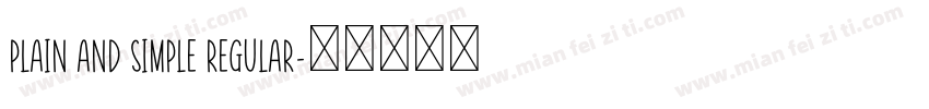Plain And Simple Regular字体转换